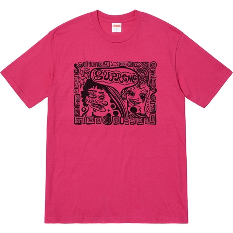 Supreme Faces Tee - Dark Pink