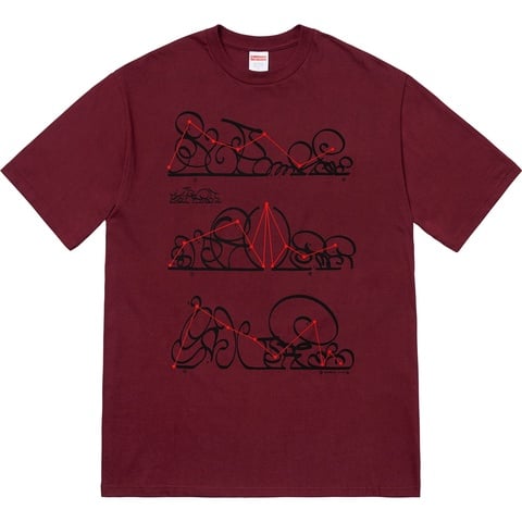 Supreme System Tee - Burgundy
