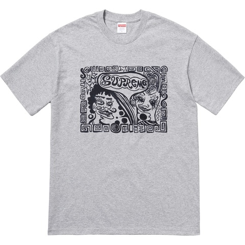 Supreme Faces Tee - Heather Grey