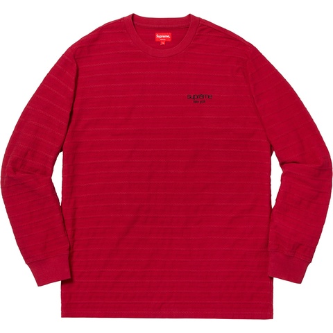 Supreme Rope Stripe L/S Top - Dark Red