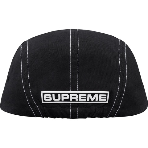 Supreme Fitted Rear Patch Camp Cap - Black
