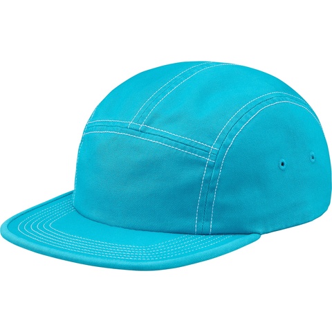 Supreme Fitted Rear Patch Camp Cap - Neon Blue