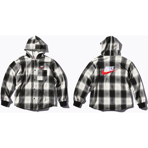 Supreme®/Nike® Plaid Hooded Sweatshirt - Supreme