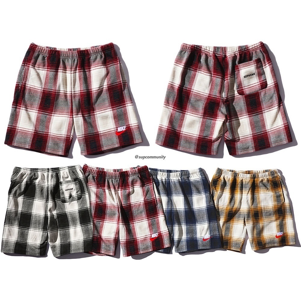 Supreme®/Nike® Plaid Sweatshort - fall/winter 2018 - Supreme