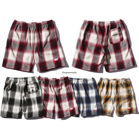 Supreme®/Nike® Plaid Sweatshort - fall/winter 2018 - Supreme