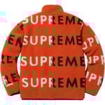 Supreme Reversible Logo Fleece Jacket (FW18) - Orange