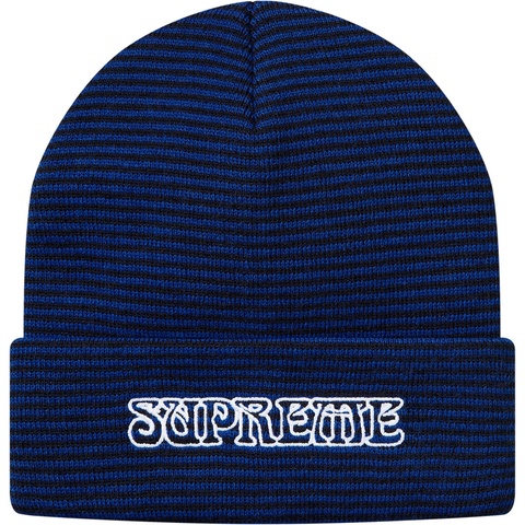 Supreme Small Stripe Beanie - Royal