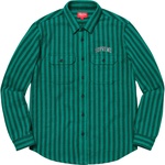 Supreme Stripe Heavyweight Flannel Shirt (FW18) - Teal