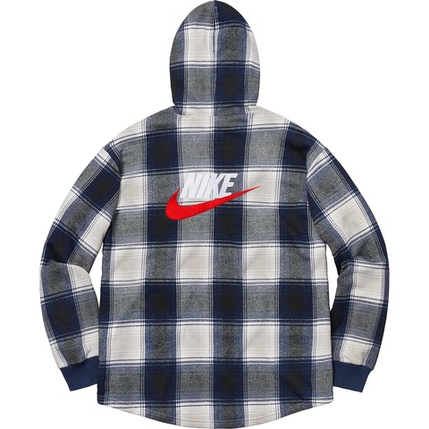 Supreme Supreme®/Nike® Plaid Hooded Sweatshirt - Navy