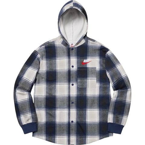Supreme®/Nike® Plaid Hooded Sweatshirt - Supreme