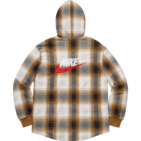 Supreme Supreme®/Nike® Plaid Hooded Sweatshirt - Mustard