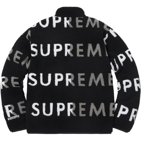 Supreme Reversible Logo Fleece Jacket - Black