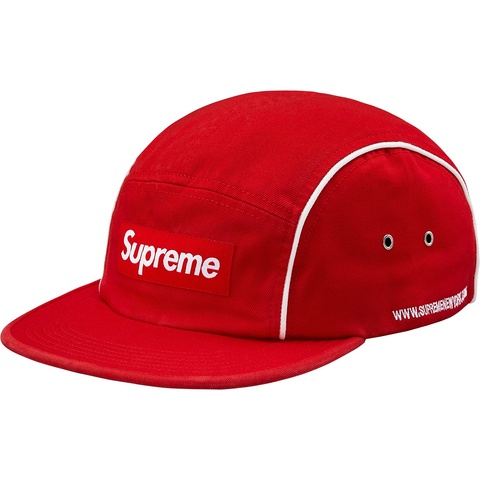 Supreme Piping Camp Cap - Red