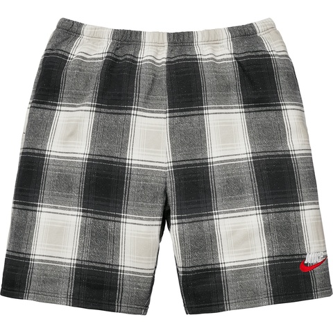 Supreme Supreme®/Nike® Plaid Sweatshort - Black