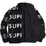 Supreme Reversible Logo Fleece Jacket (FW18) - Black