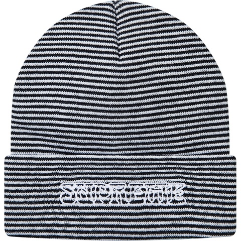 Supreme Small Stripe Beanie - White