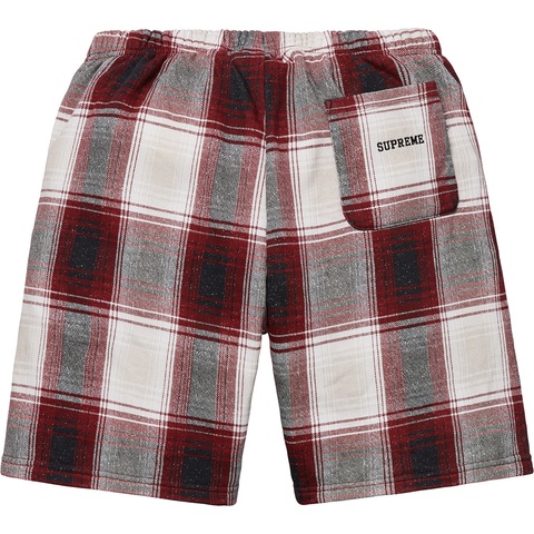 Supreme Supreme®/Nike® Plaid Sweatshort - Burgundy