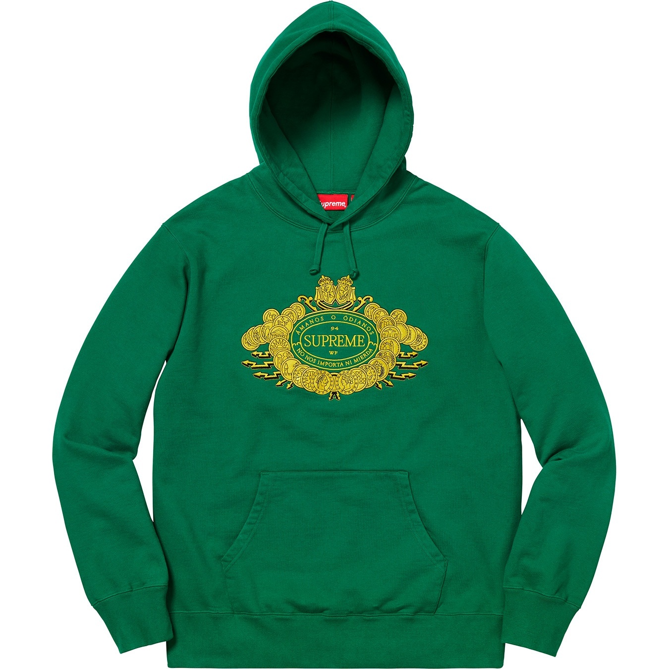 Supreme Love or Hate Hooded Sweatshirt (FW18) - Green - $168