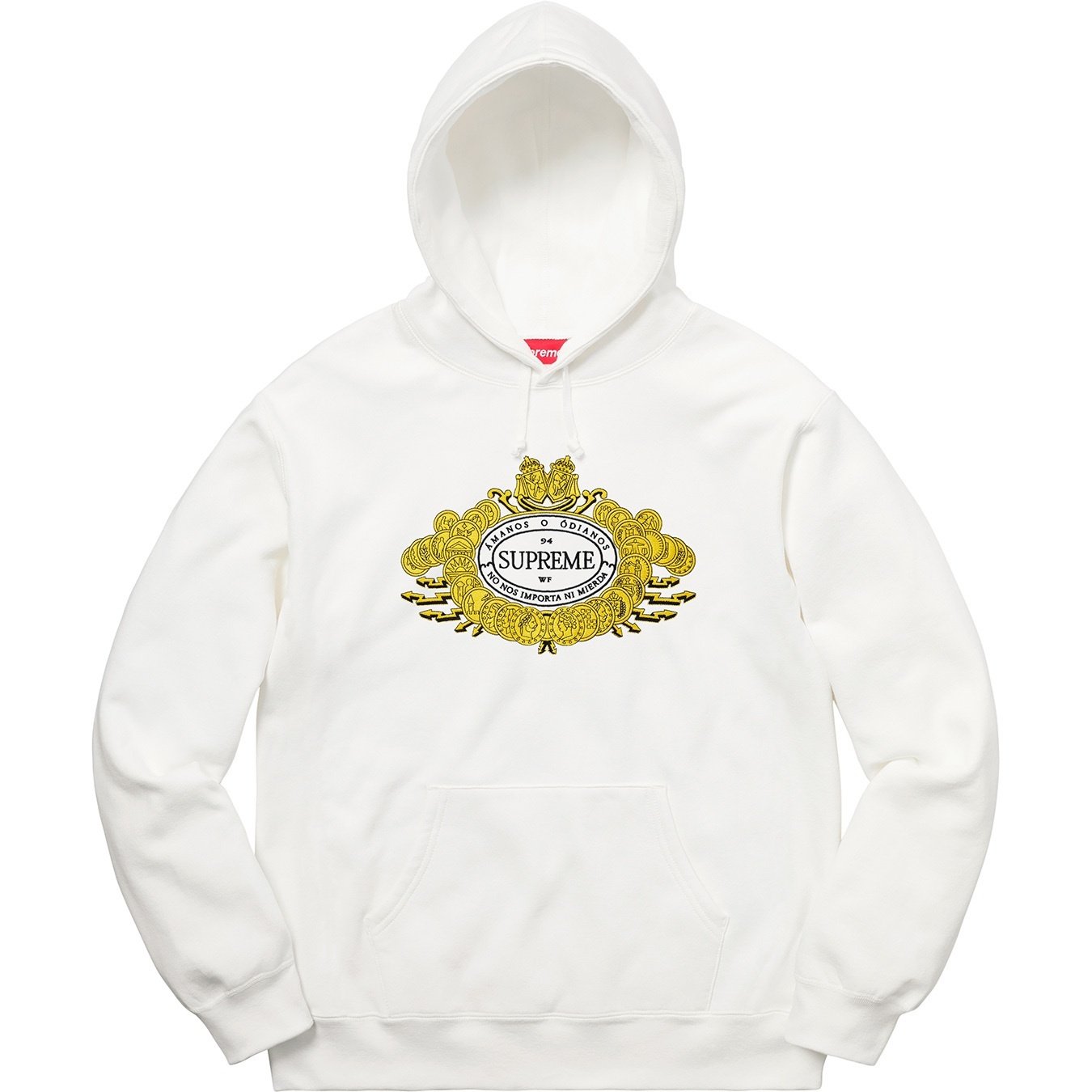 Supreme Love or Hate Hooded Sweatshirt (FW18) - White - $168