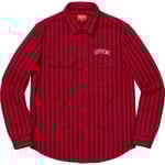 Supreme Stripe Heavyweight Flannel Shirt (FW18) - Red