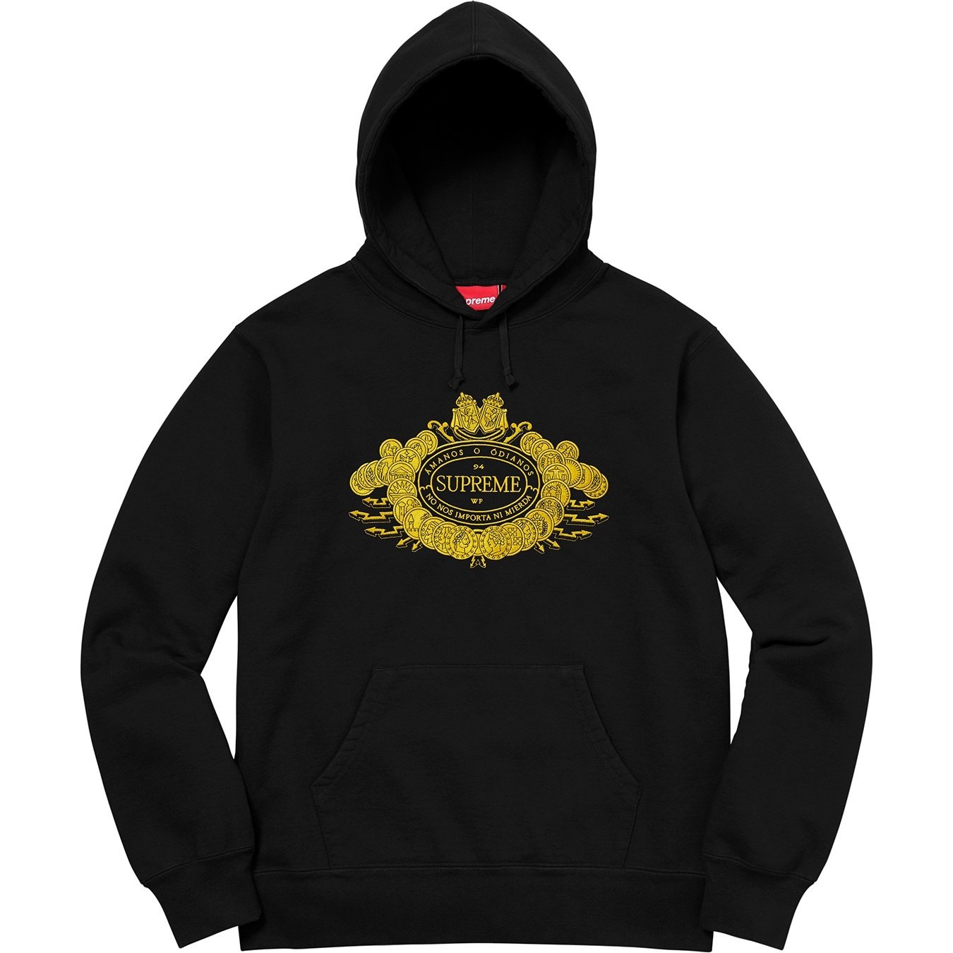 Supreme Love or Hate Hooded Sweatshirt (FW18) - Black - $168