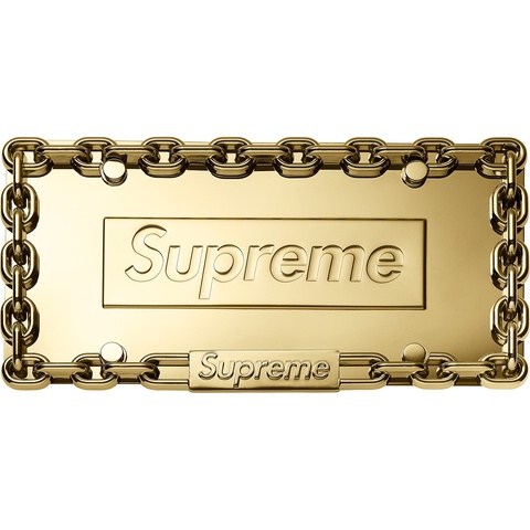 Supreme Chain License Plate Frame - Gold