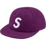 Supreme Polartec S Logo 6-Panel Hat (FW18) - Purple