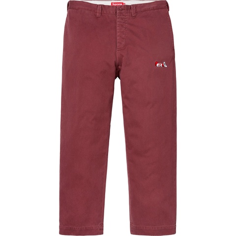 Supreme Cat in the Hat Chino Pant - Burgundy