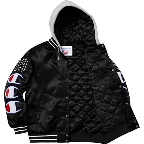 Supreme®/Champion® Hooded Satin Varsity Jacket - Supreme Supreme®/Champion® Hooded Satin Varsity Jacket - Supreme