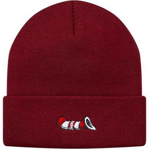 Supreme Cat in the Hat Beanie - Burgundy