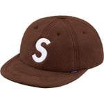 Supreme Polartec S Logo 6-Panel Hat (FW18) - Brown