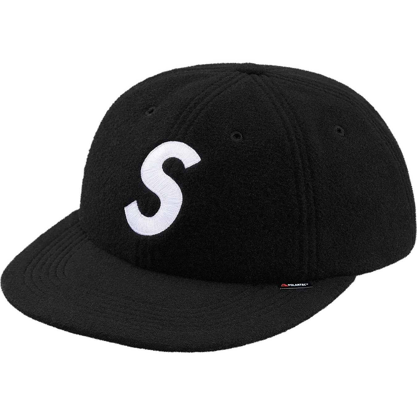 Supreme Polartec S Logo 6-Panel Hat (FW18) - Black - $48