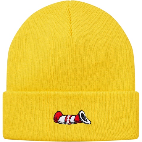 Supreme Cat in the Hat Beanie - Bright Yellow