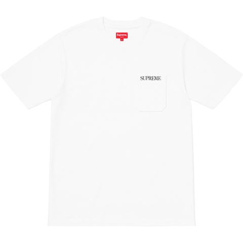 Supreme Embroidered Pocket Tee - White