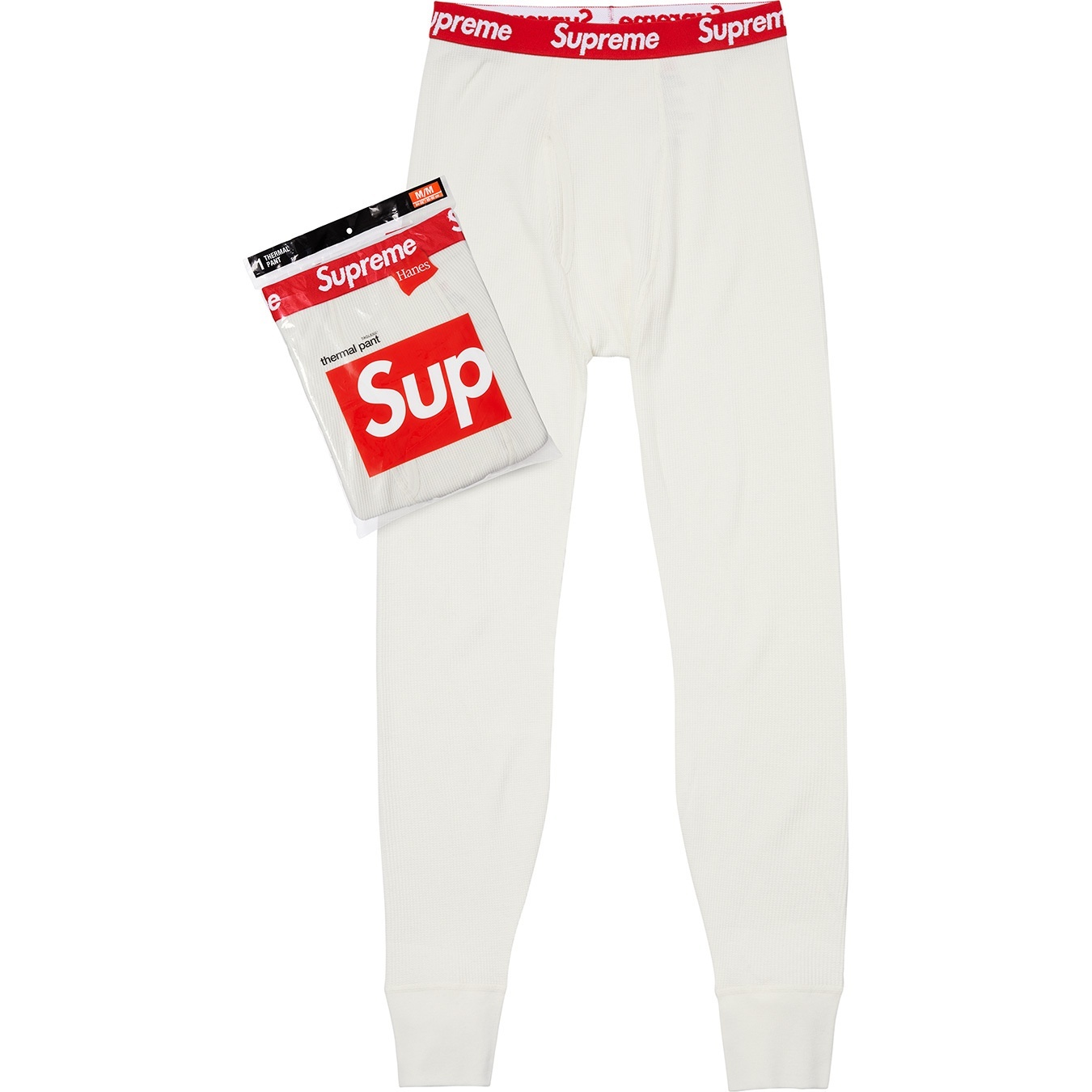Supreme Supreme Hanes Thermal Pant (1 Pack) (FW18) - Natural - $24