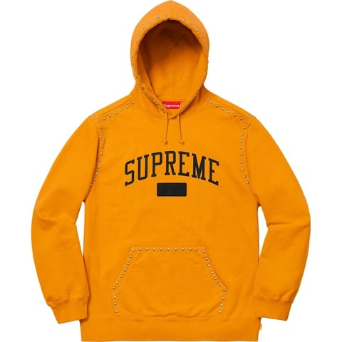 Supreme Studded Hooded Sweatshirt - Gold