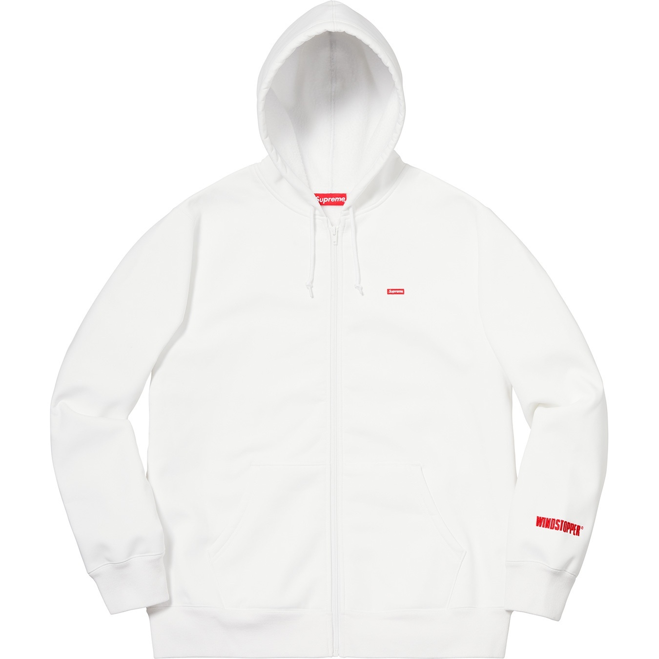 Supreme WINDSTOPPER Zip Up Hooded Sweatshirt (FW18) - White - $228