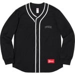 Supreme Color Blocked Baseball Top (FW18) - Black