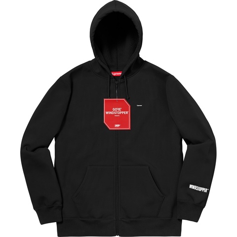 Supreme WINDSTOPPER® Zip Up Hooded Sweatshirt - Black
