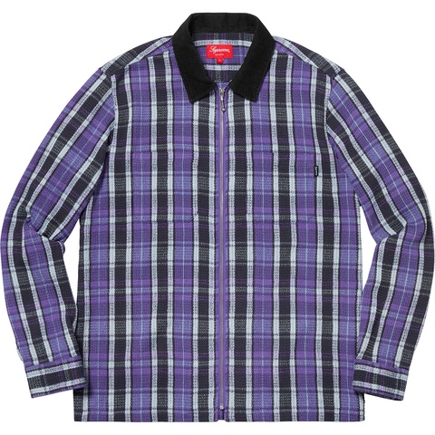 Plaid Thermal Zip Up Shirt - fall/winter 2018 - Supreme