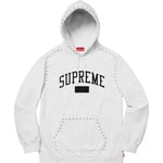 Supreme Studded Hooded Sweatshirt (FW18) - Ash Grey