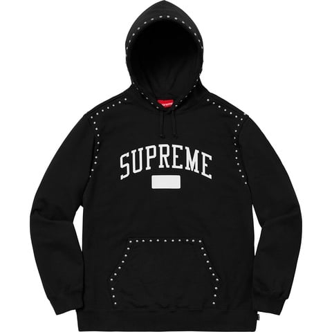 Supreme Studded Hooded Sweatshirt - Black