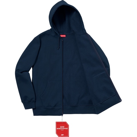Supreme WINDSTOPPER® Zip Up Hooded Sweatshirt - Navy