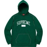 Supreme Studded Hooded Sweatshirt (FW18) - Dark Green