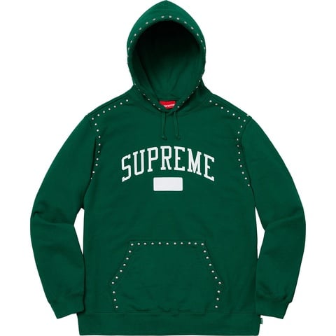 Supreme Studded Hooded Sweatshirt - Dark Green
