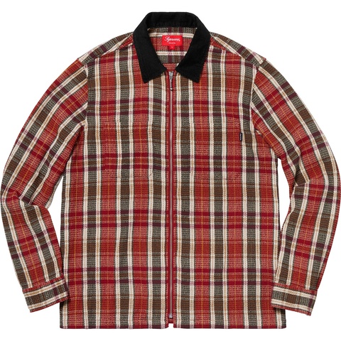 Plaid Thermal Zip Up Shirt - fall/winter 2018 - Supreme
