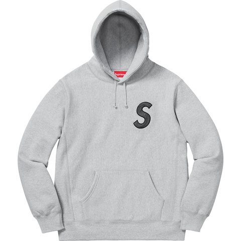 Supreme S Logo Hooded Sweatshirt - Heather Grey