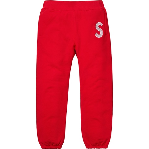 Supreme S Logo Sweatpant - Red