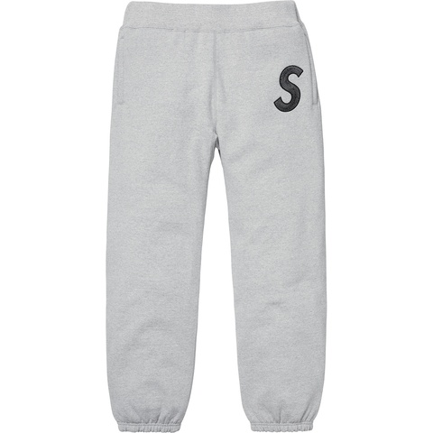 Supreme S Logo Sweatpant - Heather Grey