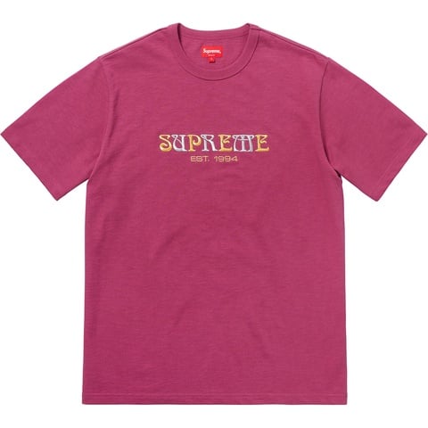 Supreme Nouveau Logo Tee - Dark Magenta